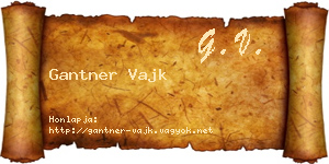 Gantner Vajk névjegykártya